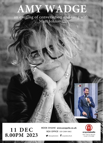 An evening of conversation and song with Amy Wadge and Matt Johnson